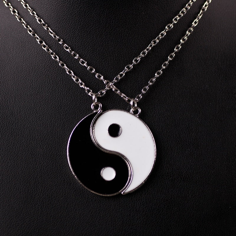 Peris Gems Yin & Yang Alloy Two Petal Necklaces - Harmony Healing Necklaces SHEIN Amazon Temu