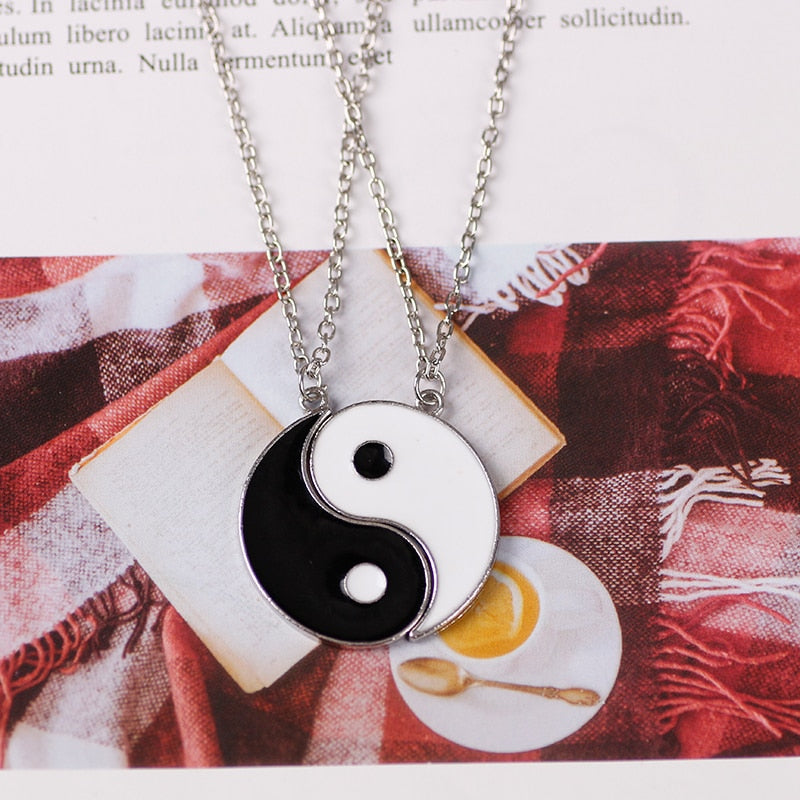 Peris Gems Yin & Yang Alloy Two Petal Necklaces - Harmony Healing Necklaces SHEIN Amazon Temu