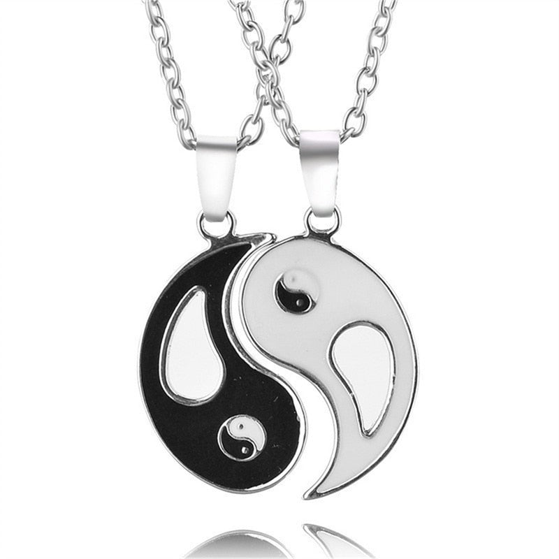 Peris Gems Yin & Yang Alloy Two Petal Necklaces - Harmony Healing Necklaces SHEIN Amazon Temu