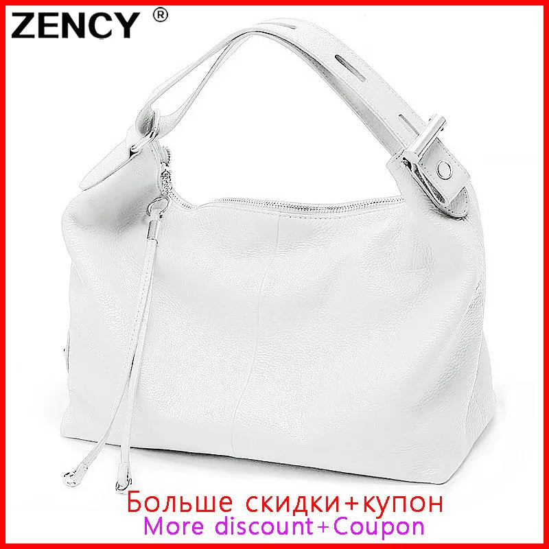 Peris Gems ZENCY Hot Stylish 100% Genuine Cow Leather Women Handbag Extendable Handle Strap Cowhide Ladies Tote Shoulder Bags Purse Satchel SHEIN Amazon Temu