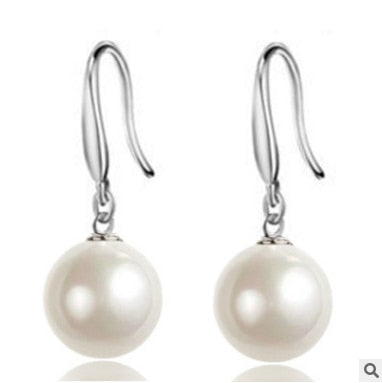Peris Gems Zhen zhu 0.8CM Glamorous Pearl Dangle Earrings for Women SHEIN Amazon Temu