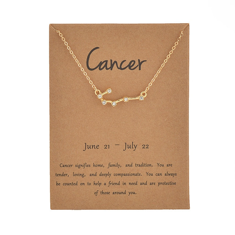 Peris Gems Zodiac Sign 12 Constellation Necklaces | Gold Diamond Astrology Necklaces for Women SHEIN Amazon Temu