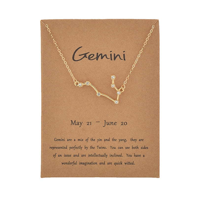 Peris Gems Zodiac Sign 12 Constellation Necklaces | Gold Diamond Astrology Necklaces for Women SHEIN Amazon Temu