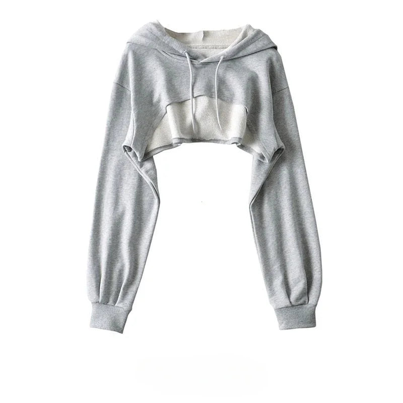 Peris Gems Hoodie Female Hoodie Personality Irregular Crop Ultra Short Style Long Sleeve Top Female Drop Shipping Sweatshirt Y2k Clothes Hoodie Female Hoodie Personality Irregular Crop Ultra Short Style Long Sleeve Top Female Drop Shipping Sweatshirt Y2k Clothes SHEIN Amazon Temu