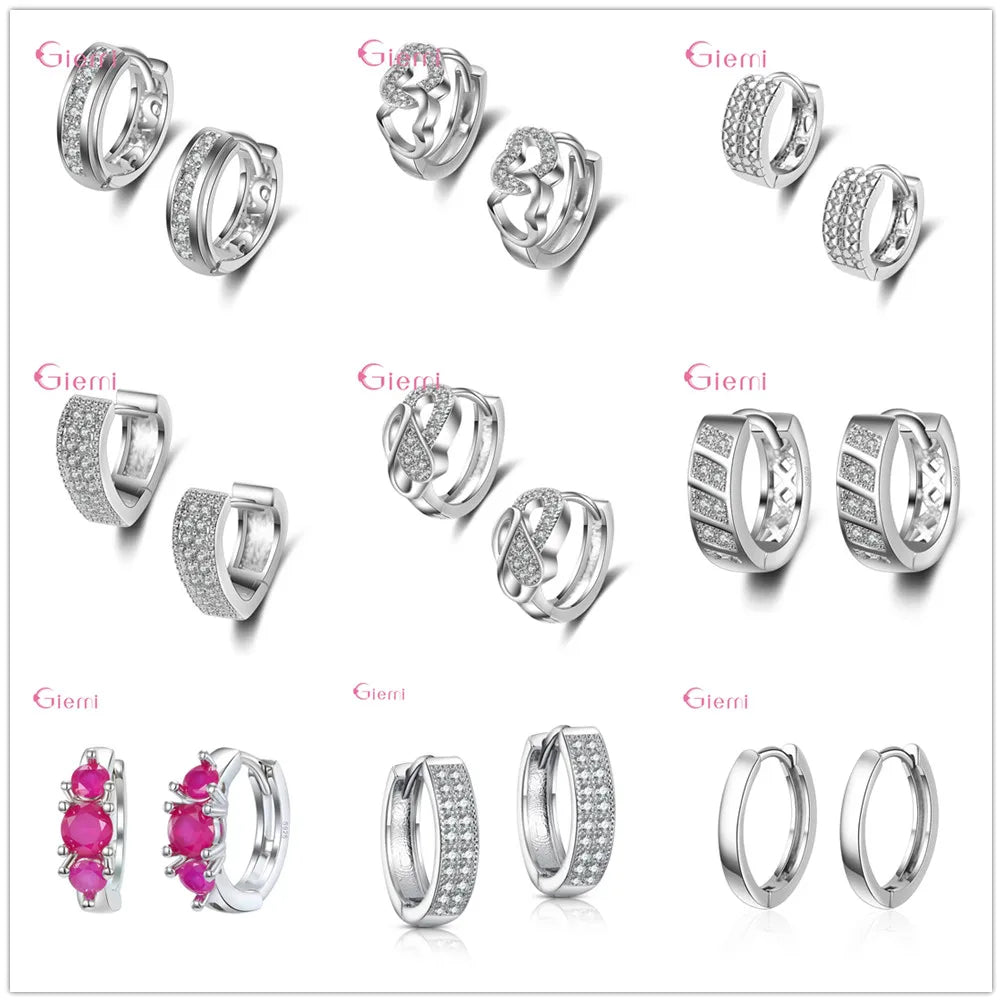 Peris Gems  09903 Cubic Diamond 925 Silver Hoop Earrings for Women SHEIN Amazon Temu