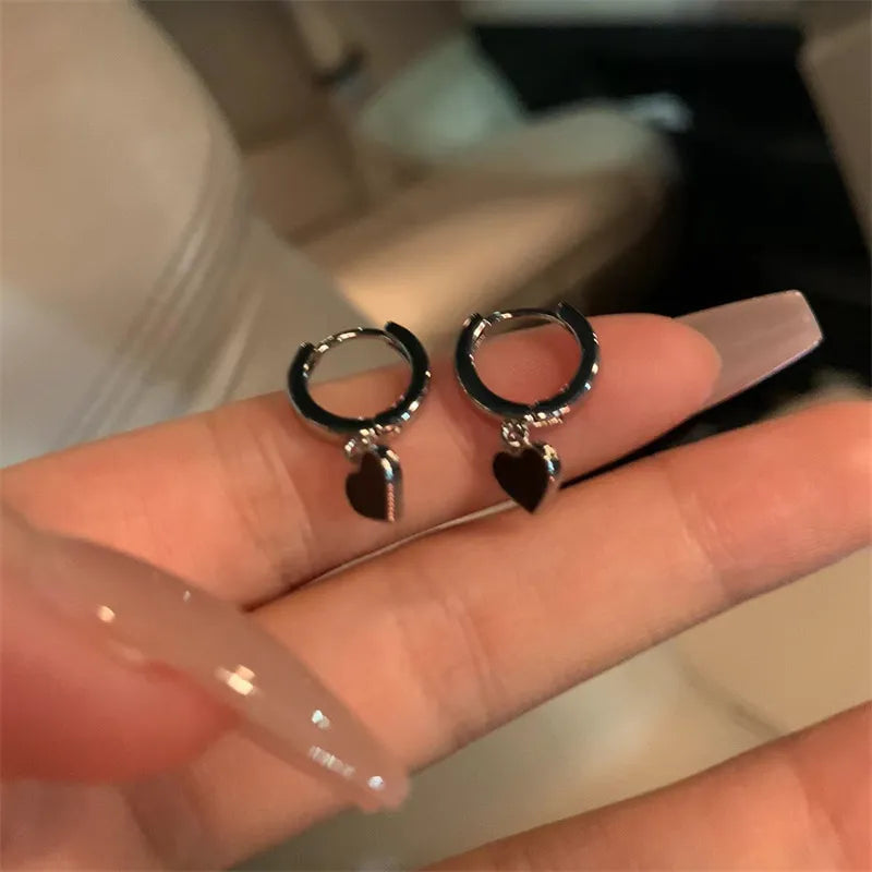 Peris Gems  1 Black Heart Geometric Dangle Earrings for Women SHEIN Amazon Temu