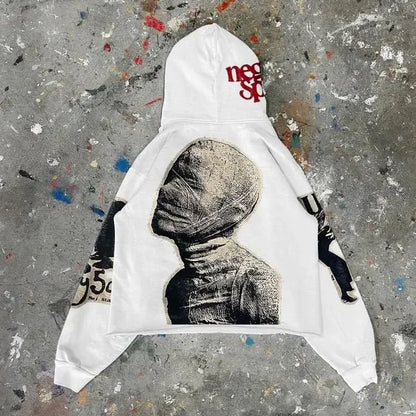 Peris Gems 1 / XXL Y2K Hoodie Trend Punk Mummy Print Oversized Hoodie Men and Women New Fashion Loose Harajuku Hip Hop Streetwear Gothic Sweatshirt SHEIN Amazon Temu