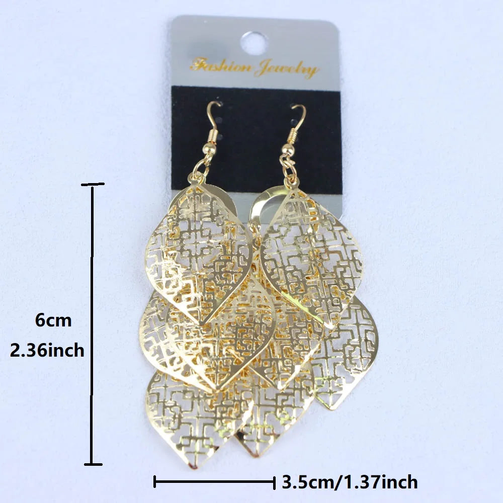 Peris Gems 10/20/30/50Pairs Bohemian Fashion Butterfly Leaf Spiral Waterdrops Pendant Earrings For Women Charm Jewelry Party Gift Wholesale SHEIN Amazon Temu