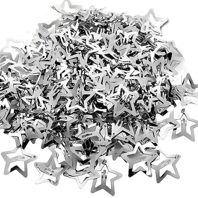 Peris Gems 10/25/50/100/200pcs Y2K Silver Star Hair Clips for Girls Metal Snap Clip Hairpins Barrettes Hair Grip Jewel Hair Accessories 10/25/50/100/200pcs Y2K Silver Star Hair Clips for Girls Metal Snap Clip Hairpins Barrettes Hair Grip Jewel Hair Accessories SHEIN Amazon Temu