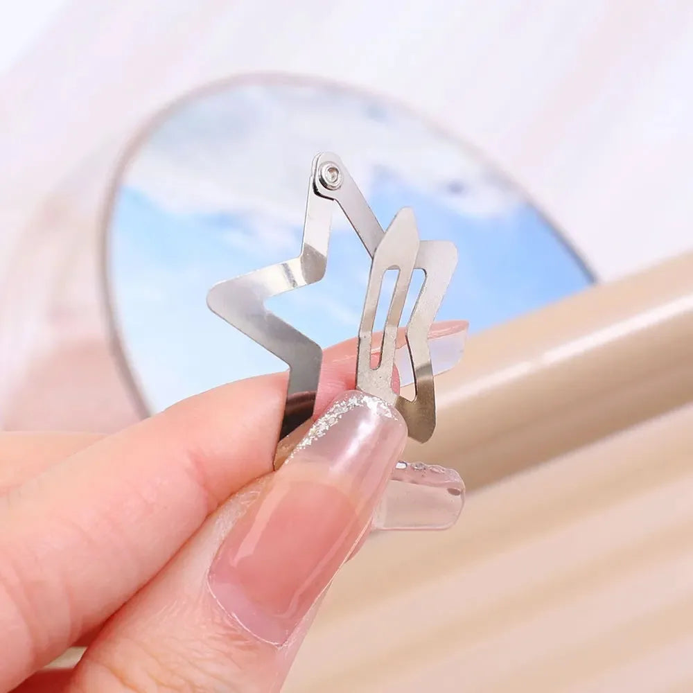 Peris Gems 10/25/50/100/200pcs Y2K Silver Star Hair Clips for Girls Metal Snap Clip Hairpins Barrettes Hair Grip Jewel Hair Accessories 10/25/50/100/200pcs Y2K Silver Star Hair Clips for Girls Metal Snap Clip Hairpins Barrettes Hair Grip Jewel Hair Accessories SHEIN Amazon Temu