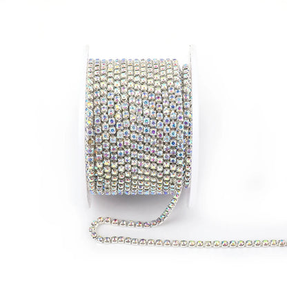 Peris Gems 10 Yards Glass crystal Strass Rhinestone Cup Chain Sew On Diamond Glue-On Close Chains Glitter Trim Cup Chain sew on Garment G12 SHEIN Amazon Temu