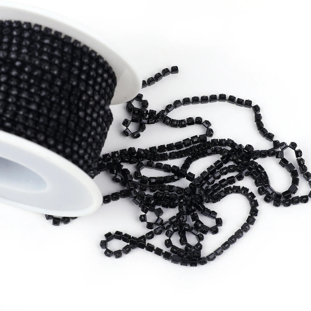 Peris Gems 10 Yards Glass crystal Strass Rhinestone Cup Chain Sew On Diamond Glue-On Close Chains Glitter Trim Cup Chain sew on Garment G12 SHEIN Amazon Temu