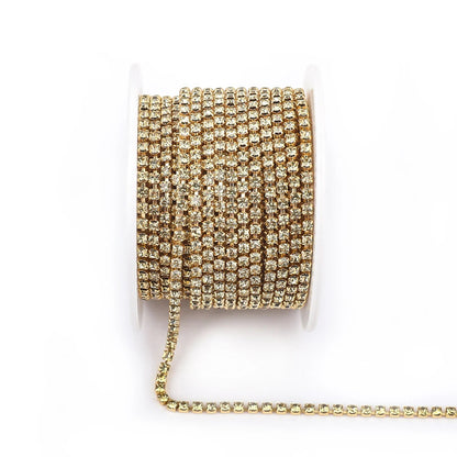 Peris Gems 10 Yards Glass crystal Strass Rhinestone Cup Chain Sew On Diamond Glue-On Close Chains Glitter Trim Cup Chain sew on Garment G12 SHEIN Amazon Temu