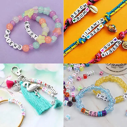 Peris Gems 100/200pcs Letter Beads White Black Round Gold Silver Color Acrylic Alphabet Beads for Jewelry Bracelet Necklace Key Chain DIY SHEIN Amazon Temu