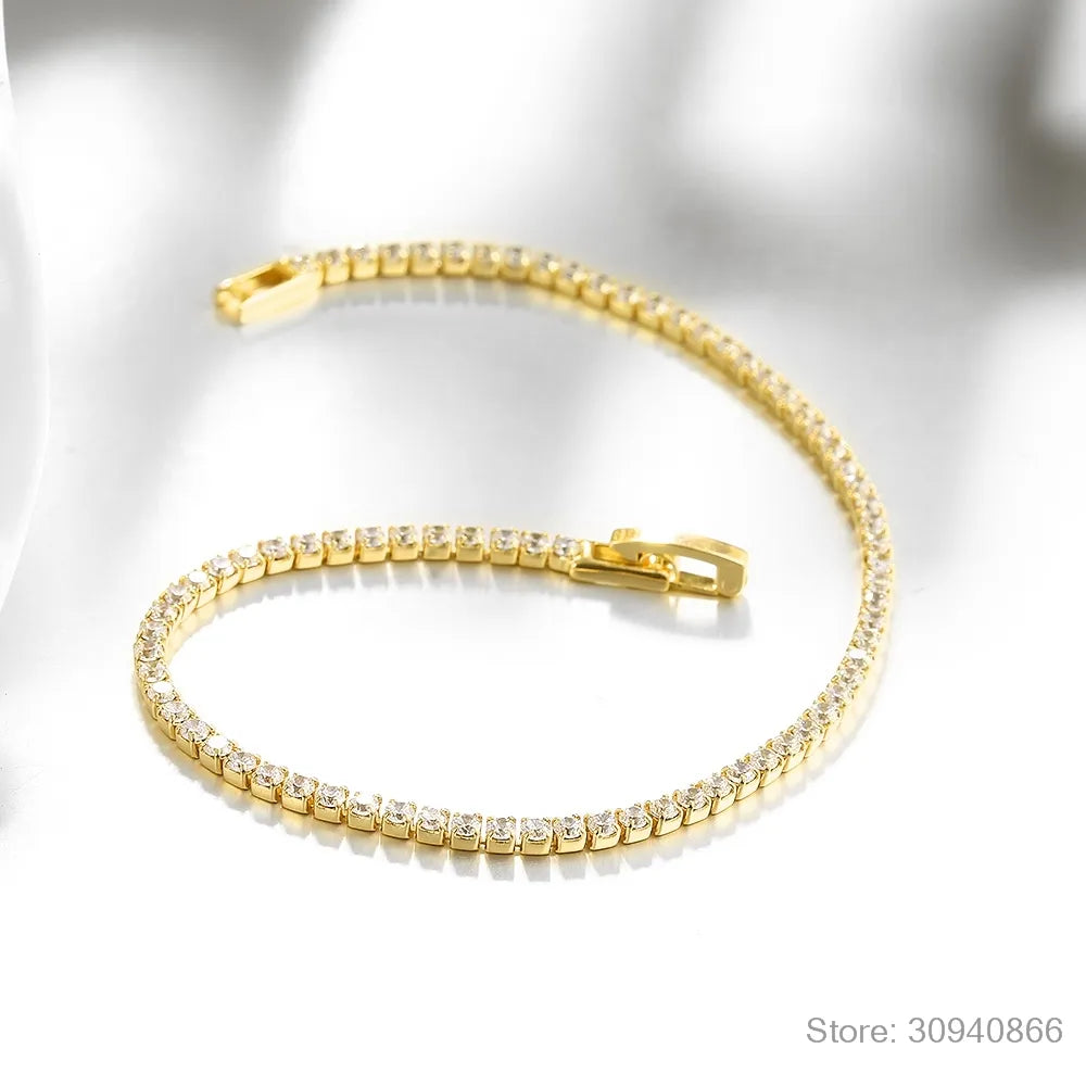 Peris Gems 100% 925 Sterling Silver Simulated Moissanite Diamond Bracelets for Women Yellow White Gold Color Birthday Jewelry Gift SHEIN Amazon Temu