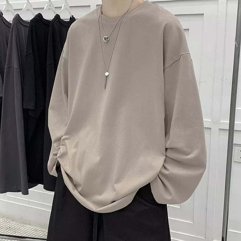 Peris Gems  100% Cotton Sweatshirt for Men: Harajuku Plain Streetwear SHEIN Amazon Temu