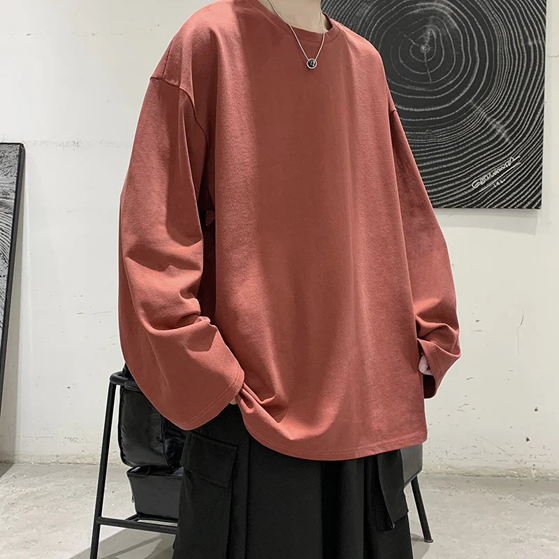 Peris Gems  100% Cotton Sweatshirt for Men: Harajuku Plain Streetwear SHEIN Amazon Temu