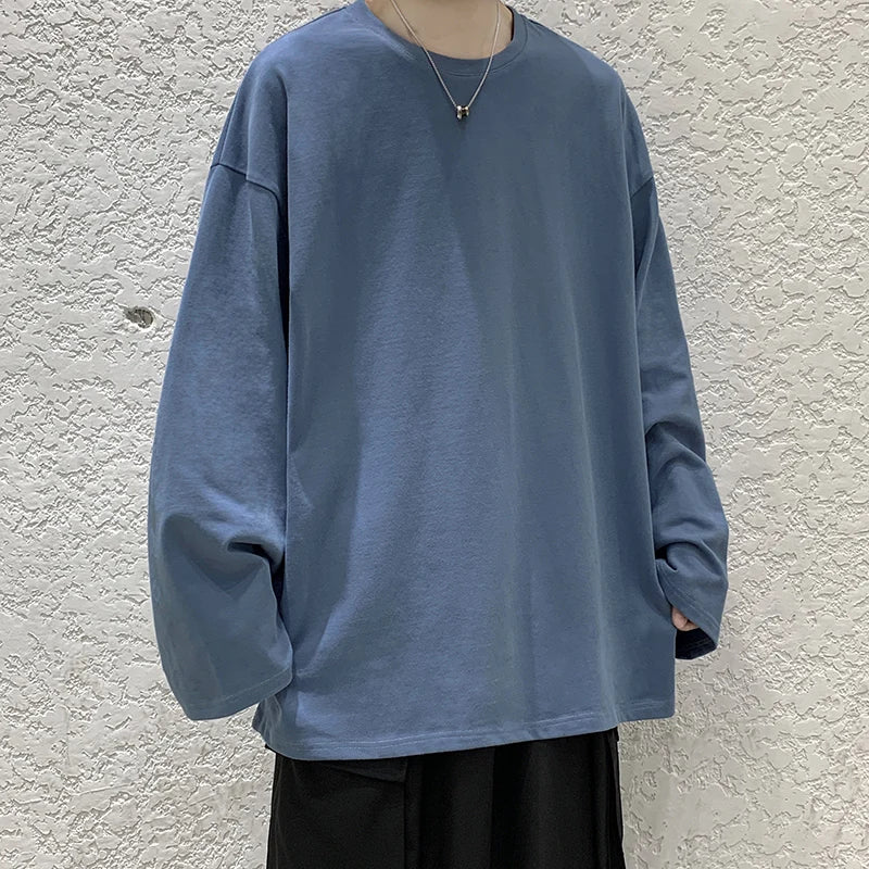 Peris Gems  100% Cotton Sweatshirt for Men: Harajuku Plain Streetwear SHEIN Amazon Temu
