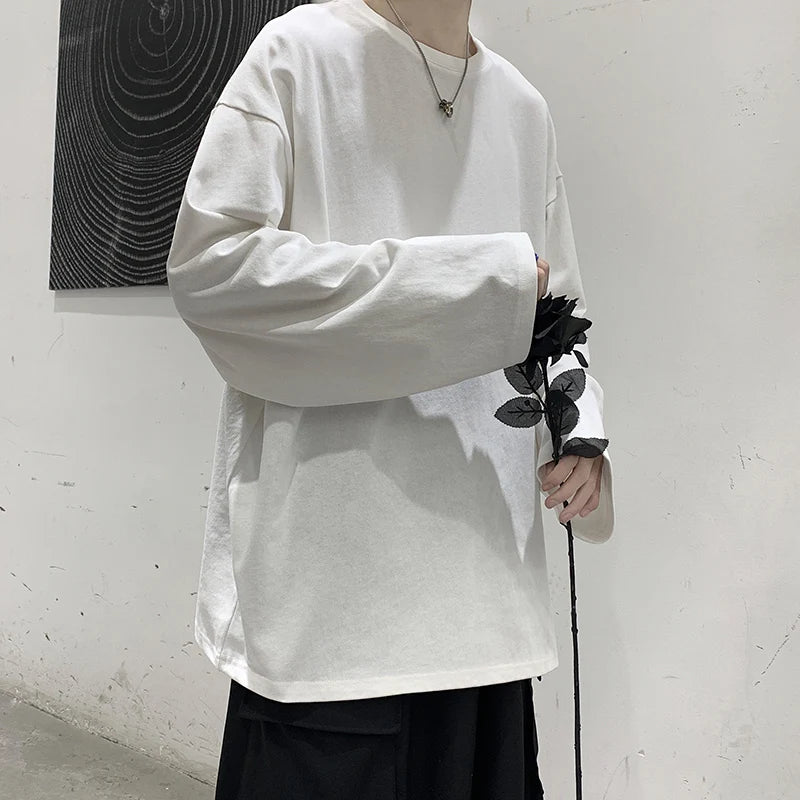 Peris Gems  100% Cotton Sweatshirt for Men: Harajuku Plain Streetwear SHEIN Amazon Temu