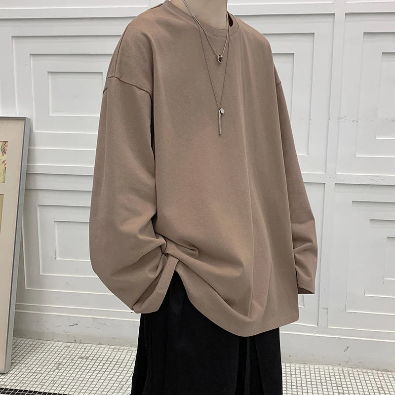 Peris Gems  100% Cotton Sweatshirt for Men: Harajuku Plain Streetwear SHEIN Amazon Temu