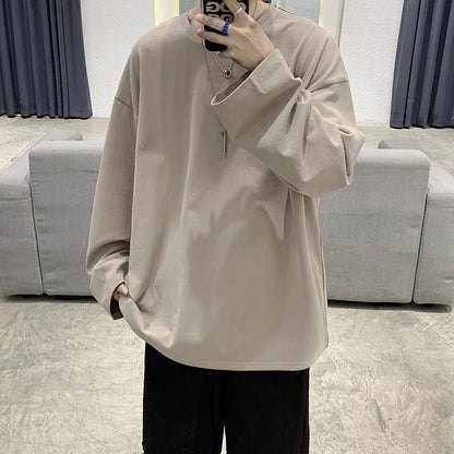 Peris Gems  100% Cotton Sweatshirt for Men: Harajuku Plain Streetwear SHEIN Amazon Temu