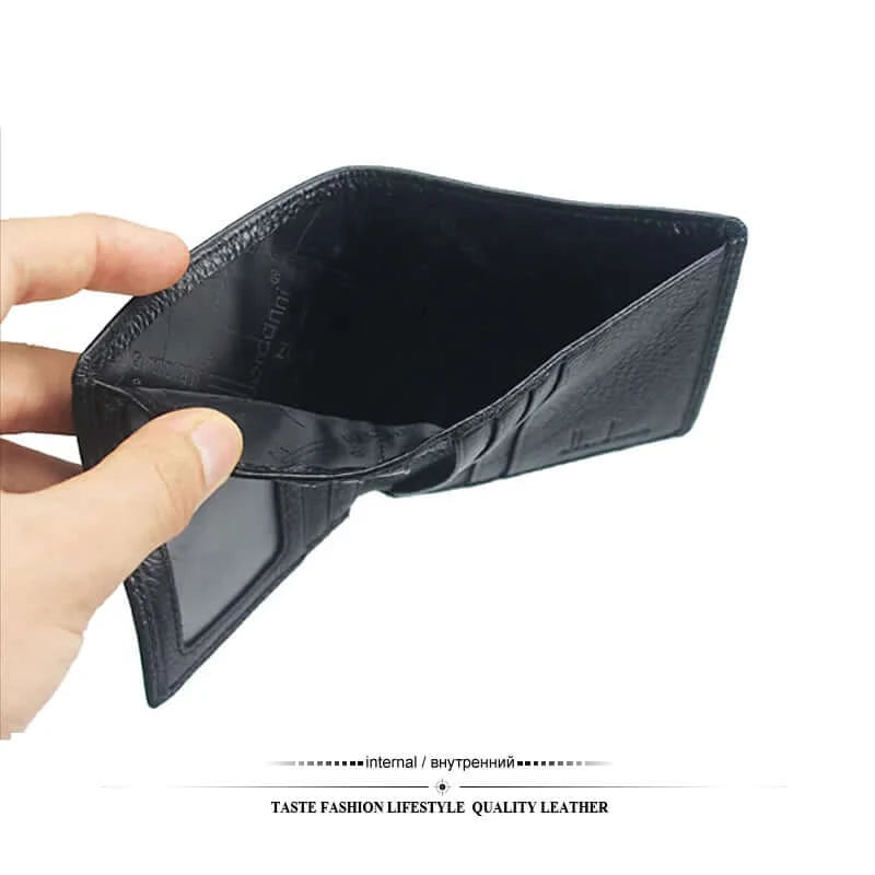 Peris Gems  100% Genuine Leather Small Mini Ultra-thin Wallets men Compact wallet Handmade wallet Cowhide Card Holder Short Design purse New SHEIN Amazon Temu