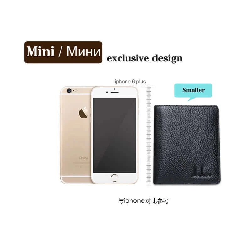 Peris Gems  100% Genuine Leather Small Mini Ultra-thin Wallets men Compact wallet Handmade wallet Cowhide Card Holder Short Design purse New SHEIN Amazon Temu