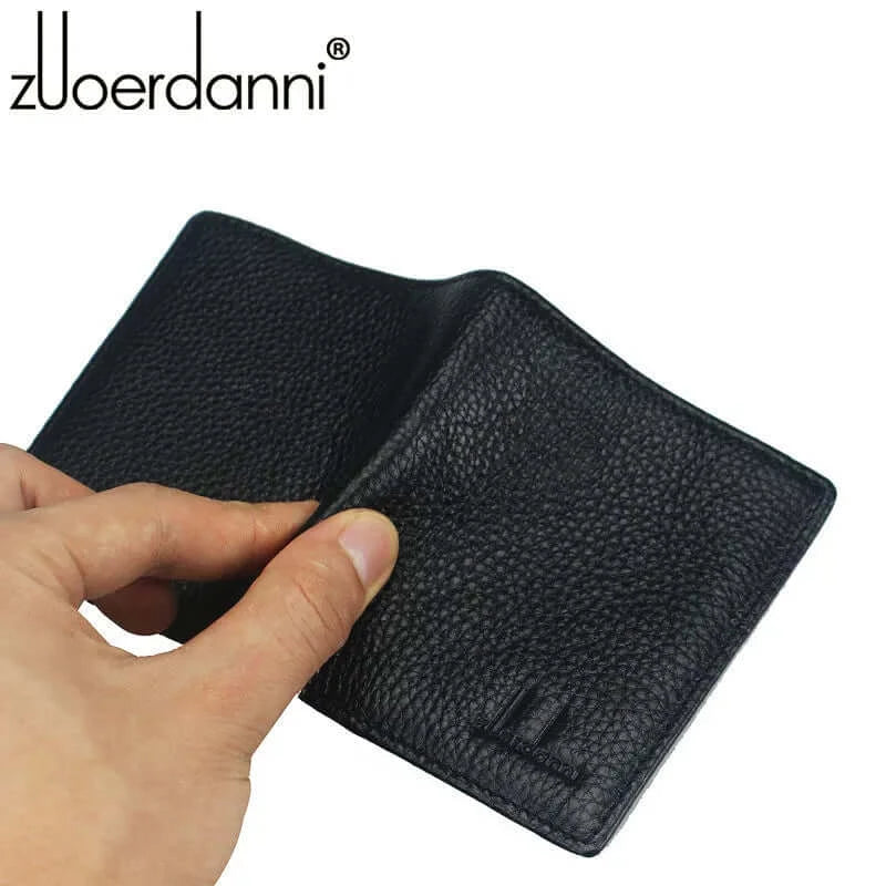 Peris Gems  100% Genuine Leather Small Mini Ultra-thin Wallets men Compact wallet Handmade wallet Cowhide Card Holder Short Design purse New SHEIN Amazon Temu