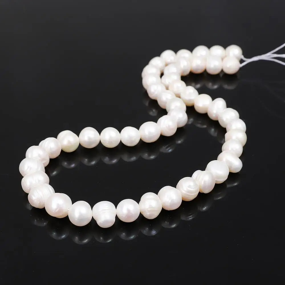 Peris Gems 100% Natural Freshwater Pearl Beads High Quality Fine Punch Loose Beads for DIY Women Elegant Bracelet Necklace Jewelry Making SHEIN Amazon Temu