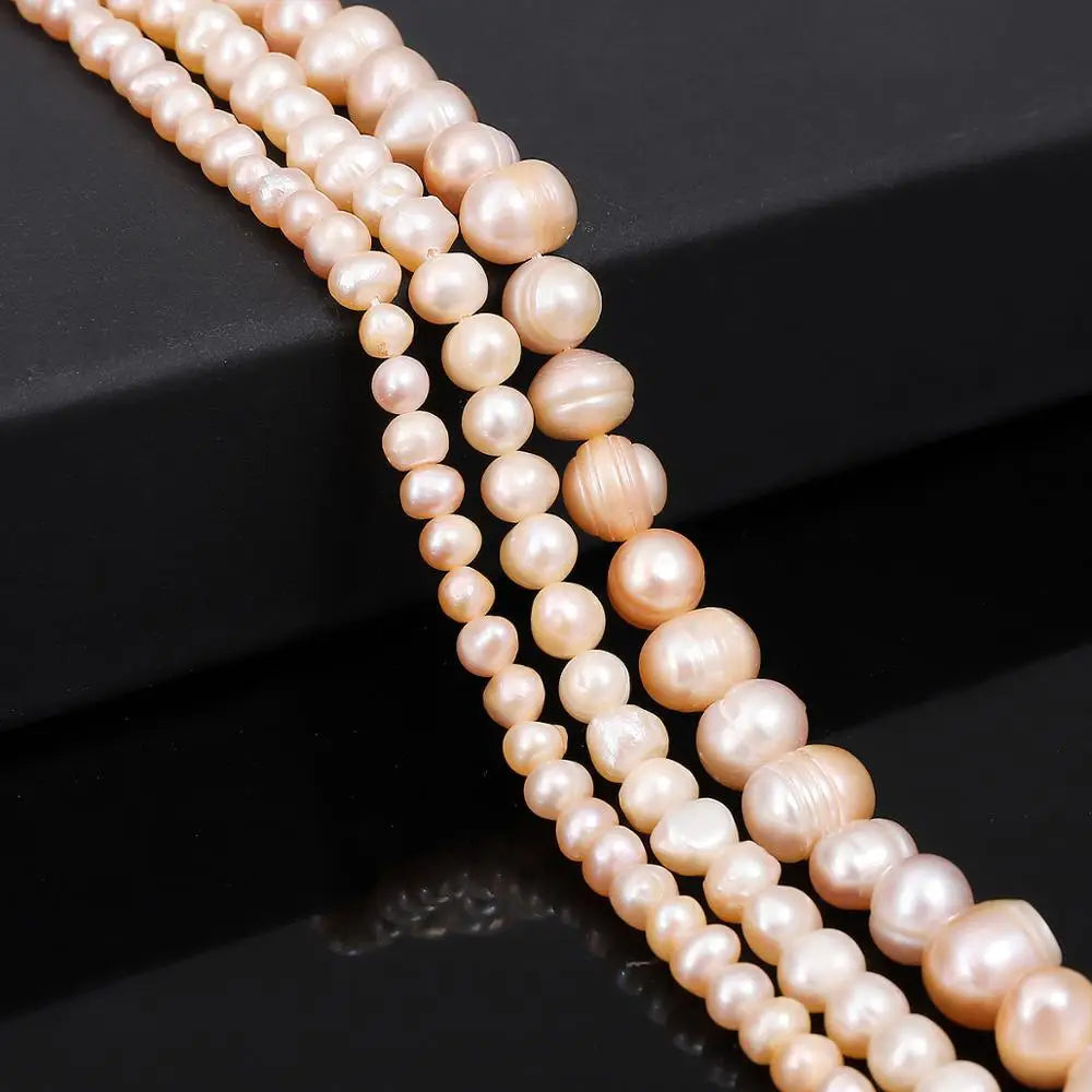 Peris Gems 100% Natural Freshwater Pearl Beads High Quality Fine Punch Loose Beads for DIY Women Elegant Bracelet Necklace Jewelry Making SHEIN Amazon Temu