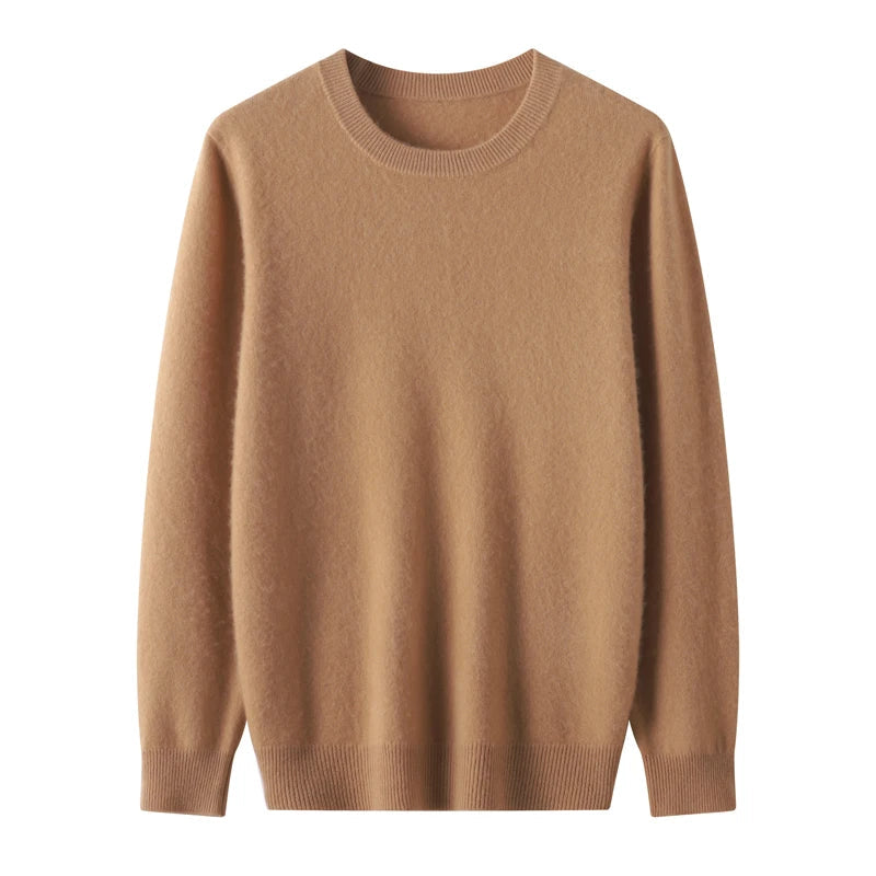 Peris Gems  100% Pure Merino Wool Cashmere Sweater for Men: Fashionable Round Neck Top 100% Pure Merino Wool Cashmere Sweater for Men: Round Neck SHEIN Amazon Temu