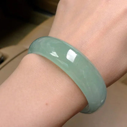 Peris Gems 100% real green jade bangles natural handmade bracelets floating flower emerald ladies bracelet jade gift Bangles Lady PartyGift SHEIN Amazon Temu