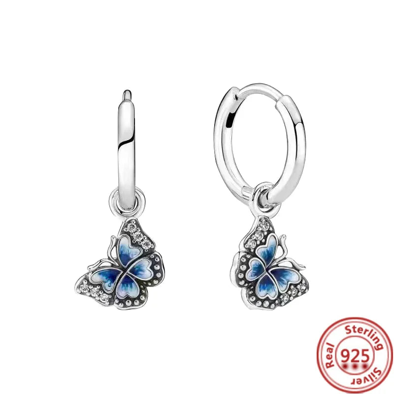 Peris Gems 100% S925 Sterling Silver Pearl Earring Butterfly Pendant Earring Double Hoop Earrings Fine Jewelry Women DIY Anniversary Gifts 100% S925 Sterling Silver Pearl Earring Butterfly Pendant Earring Double Hoop Earrings Fine Jewelry Women DIY Anniversary Gifts SHEIN Amazon Temu