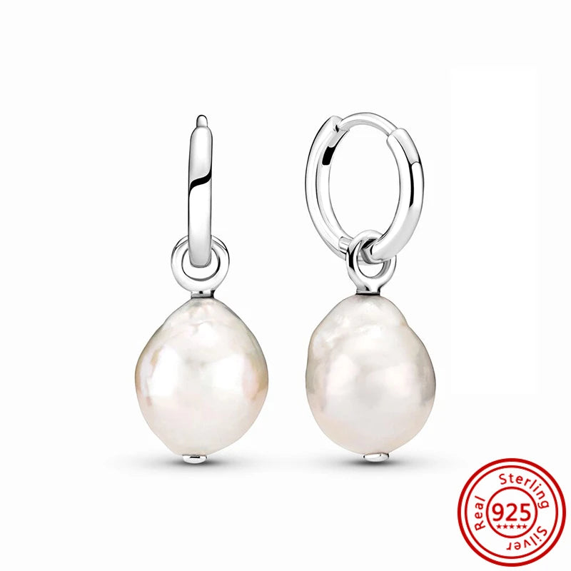 Peris Gems 100% S925 Sterling Silver Pearl Earring Butterfly Pendant Earring Double Hoop Earrings Fine Jewelry Women DIY Anniversary Gifts 100% S925 Sterling Silver Pearl Earring Butterfly Pendant Earring Double Hoop Earrings Fine Jewelry Women DIY Anniversary Gifts SHEIN Amazon Temu