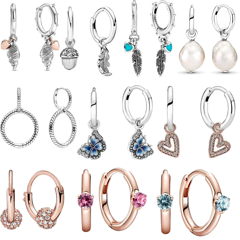 Peris Gems 100% S925 Sterling Silver Pearl Earring Butterfly Pendant Earring Double Hoop Earrings Fine Jewelry Women DIY Anniversary Gifts 100% S925 Sterling Silver Pearl Earring Butterfly Pendant Earring Double Hoop Earrings Fine Jewelry Women DIY Anniversary Gifts SHEIN Amazon Temu