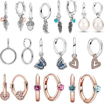 Peris Gems 100% S925 Sterling Silver Pearl Earring Butterfly Pendant Earring Double Hoop Earrings Fine Jewelry Women DIY Anniversary Gifts 100% S925 Sterling Silver Pearl Earring Butterfly Pendant Earring Double Hoop Earrings Fine Jewelry Women DIY Anniversary Gifts SHEIN Amazon Temu