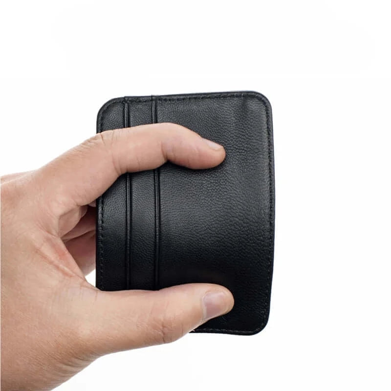 Peris Gems  100% Sheepskin Genuine Leather Card Holder Super Slim Soft Credit Card Wallet Men Wallets Purse - Gibo Auja SHEIN Amazon Temu