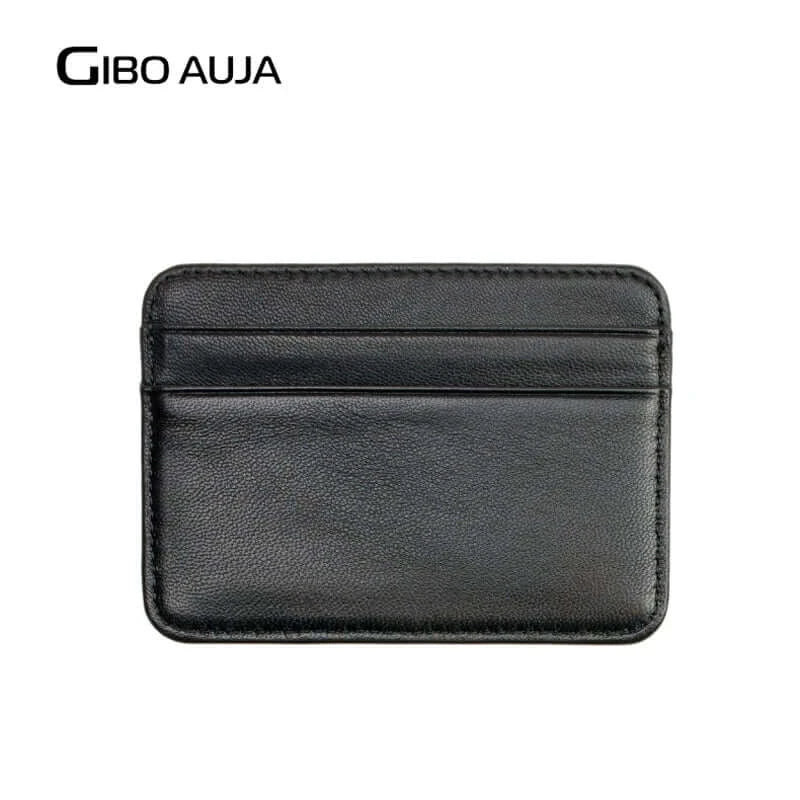 Peris Gems  100% Sheepskin Genuine Leather Card Holder Super Slim Soft Credit Card Wallet Men Wallets Purse - Gibo Auja SHEIN Amazon Temu