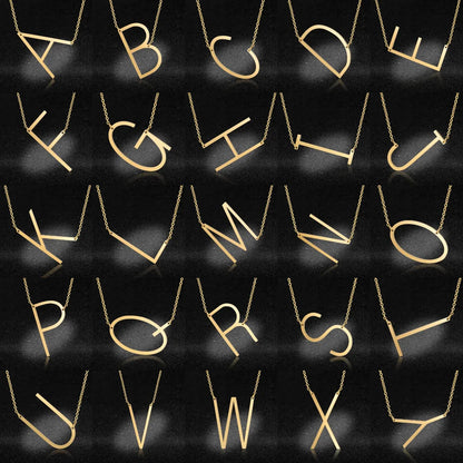 Peris Gems 100% Stainless Steel Initial Letter Name Pendant Necklace for Women Waterproof Non-Tarnish Alphabet A-Z 26 Letter Necklaces SHEIN Amazon Temu