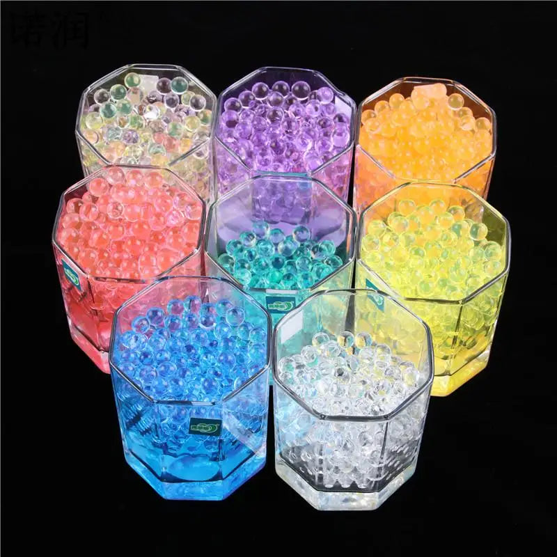 Peris Gems 10000 Pcs/Bag Home Decor Pearl Shaped Crystal Soil Water Beads Bio Gel Ball For Flower/Weeding Mud Grow Magic Jelly Balls SHEIN Amazon Temu