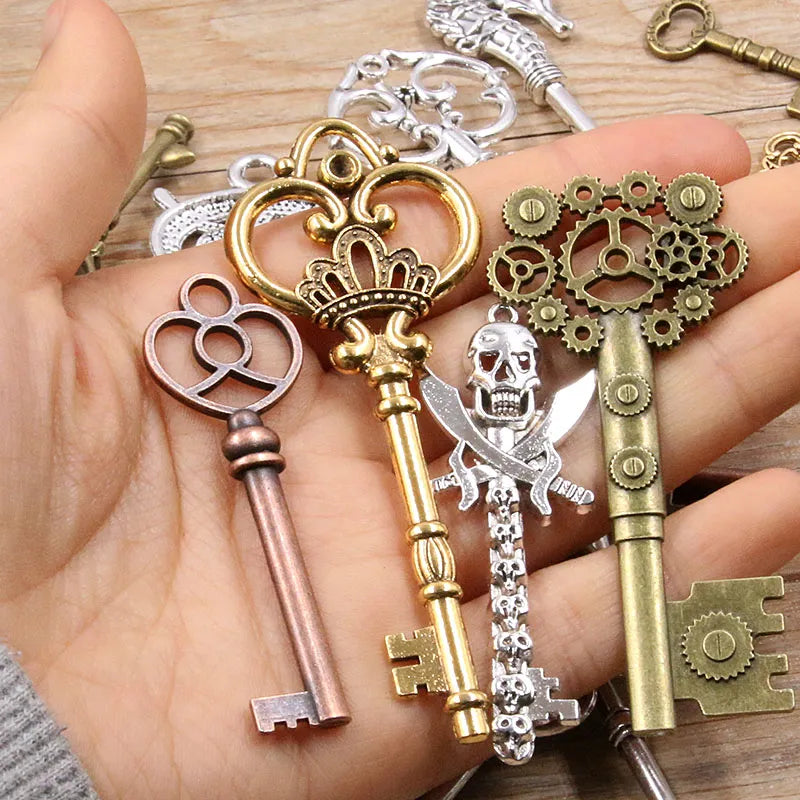Peris Gems 100g 50g 30g Mixed Key Charms 6 Color Bracelets Necklace Craft Metal Pendant For Jewelry Making DIY Supplies Wholesale SHEIN Amazon Temu