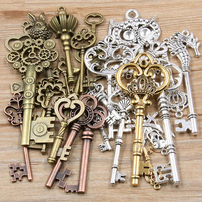 Peris Gems 100g 50g 30g Mixed Key Charms 6 Color Bracelets Necklace Craft Metal Pendant For Jewelry Making DIY Supplies Wholesale SHEIN Amazon Temu