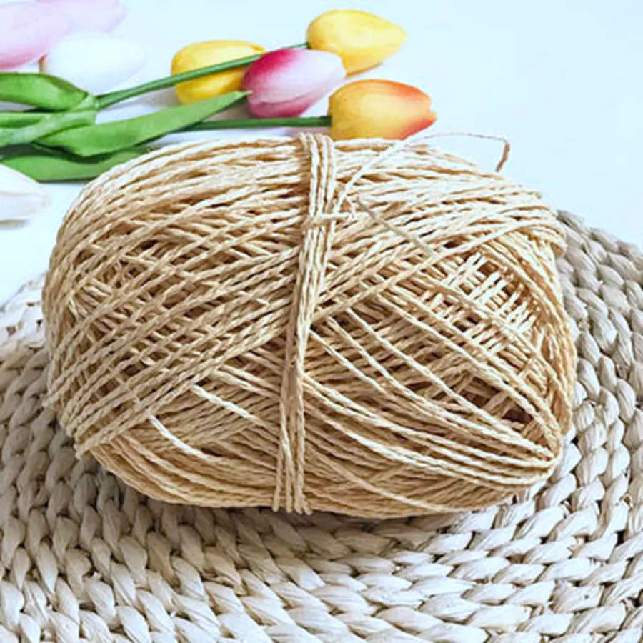 Peris Gems 100g/ball Raffia Yarn Kintting Paper Straw Yarn for Crocheting Hat Fancy Yarn Flower Packing Summer Fashion Handmade Material SHEIN Amazon Temu