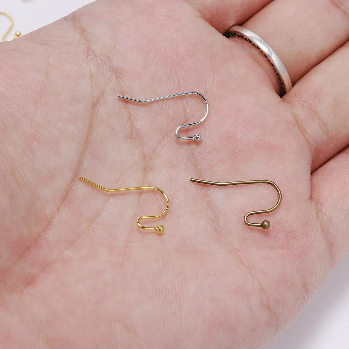 Peris Gems 100pcs/lot 20*17mm 10 Color Iron Bead Charms Earring Wires With Ear Hook Earrings Clasp Findings Supplies For Jewelry Making DIY SHEIN Amazon Temu
