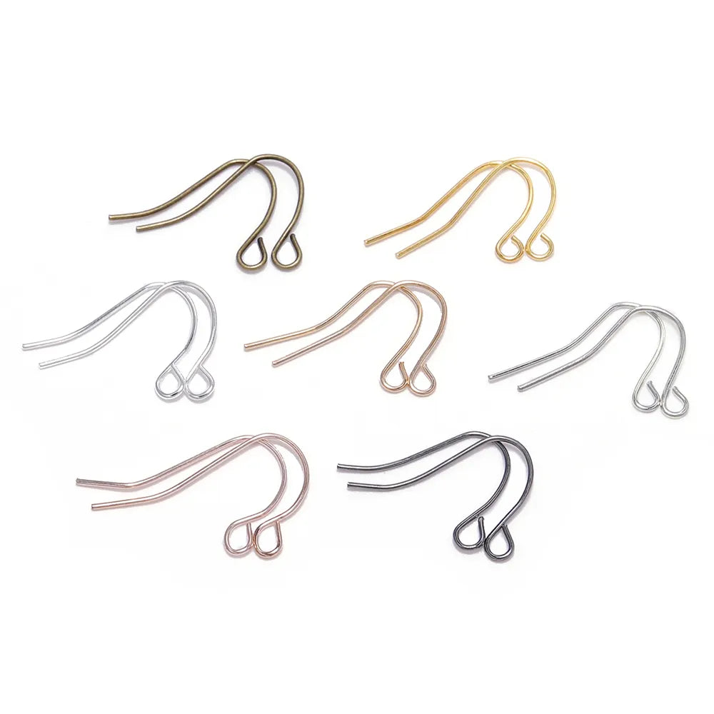 Peris Gems 100pcs/lot 20*17mm 10 Color Iron Bead Charms Earring Wires With Ear Hook Earrings Clasp Findings Supplies For Jewelry Making DIY SHEIN Amazon Temu