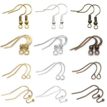 Peris Gems 100pcs/lot 20*17mm 10 Color Iron Bead Charms Earring Wires With Ear Hook Earrings Clasp Findings Supplies For Jewelry Making DIY SHEIN Amazon Temu