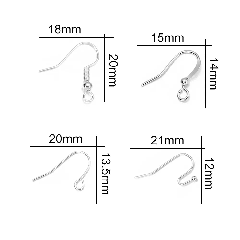 Peris Gems 100pcs/lot 20*17mm 10 Color Iron Bead Charms Earring Wires With Ear Hook Earrings Clasp Findings Supplies For Jewelry Making DIY SHEIN Amazon Temu