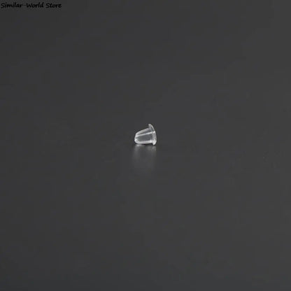 Peris Gems 100pcs/lot Clear Soft Silicone Rubber Earring Backs Safety Bullet Stopper Rubber Jewelry Accessories DIY Parts Ear Plugging SHEIN Amazon Temu