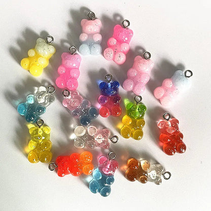 Peris Gems 102 10Pcs Candy Bear Pendant Charms for Necklace Bracelet Earrings Jewelry Making Diy Findings Resin Bears Christmas Making SHEIN Amazon Temu