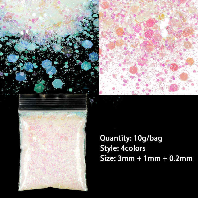 Peris Gems 10G-RYMXD1 10G Chameleons Shiny Resin Pigment Holographic Colorful Glitter Powder Silicone Mold for Epoxy Resin DIY Jewelry Earrings Crafts SHEIN Amazon Temu